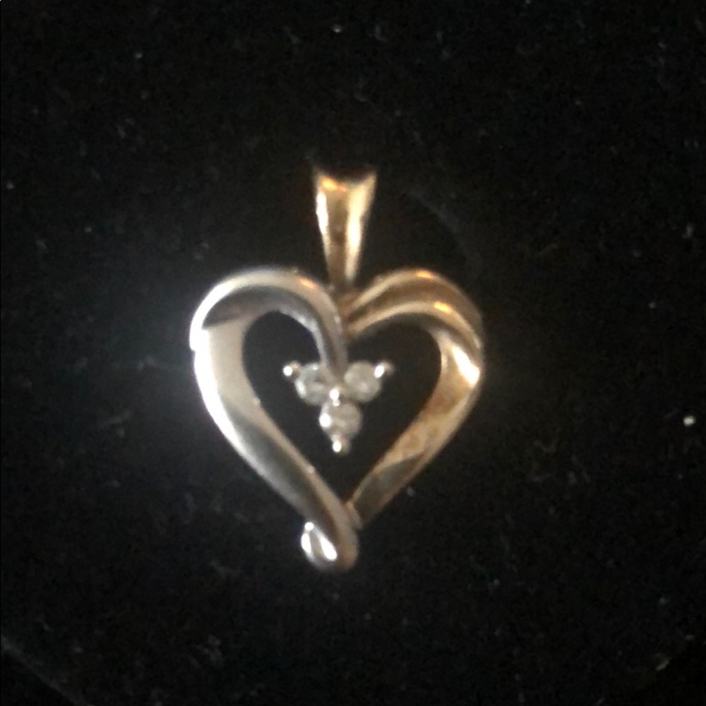Two tone heart charm